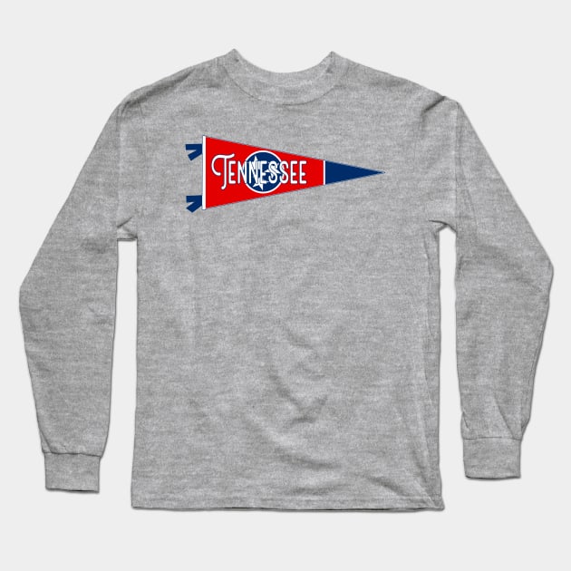 Tennessee Flag Pennant Long Sleeve T-Shirt by zsonn